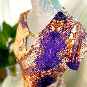 DAVINA wrap dress. Multi colour. Size M.